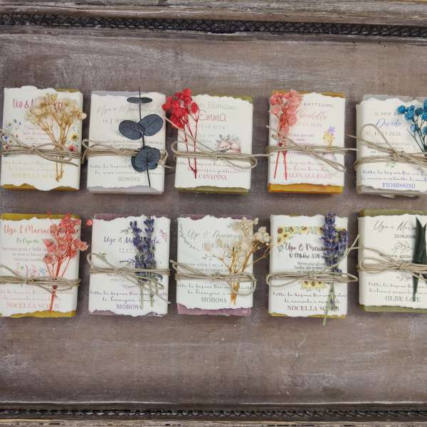 bomboniere saponi battesimo bimba ecofattoart